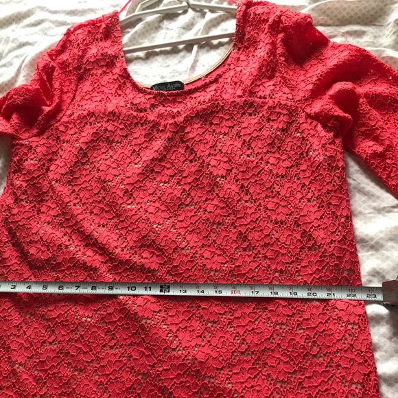 Lace like dress...salmon orange colour. NWOT - Picture 3 of 4